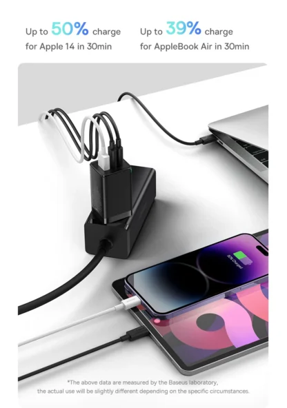 Baseus 65W GaN Charger Quick Charge 4.0 3.0 Type C PD USB Charger Portable QC4.0 3.0 Fast Charger For Laptop IPhone14 13 - Image 15