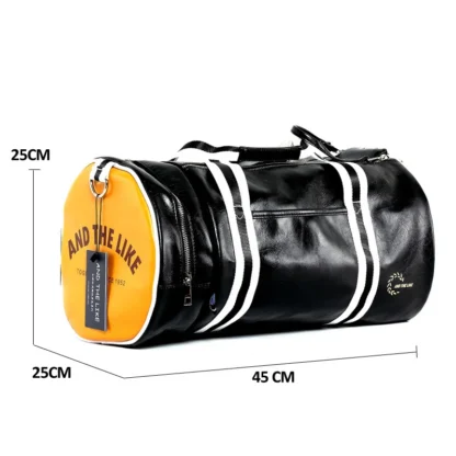 Large Leather Travel Handbag Men Fashion PU Luggage Pack Bag Letters Flight Carry On Business Trip Tote Overnight Shoes Duffle - Image 6