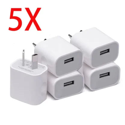 1/5Pcs One Port Universal Travel 5V 2A USB AC Wall Home Charger Power Adapter AU Plug Phone Charging Head Australian Standard - Image 7