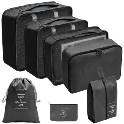 7/8 Pcs Set Travel Organizer Storage Bags Suitcase Packing Cubes Set Cases Portable Luggage Clothes Shoe Tidy Pouch Folding - Image 9