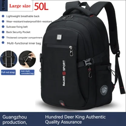 Manufacturer direct sales backpack men's computer bag lightweight business leisure travel large capacity backpack high school un - Image 11
