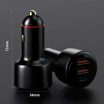 200W USB PD Car Charger 3port Super Fast Charger2.0 100W 65W SuperCharge QC3.0 for Honor Xiaomi Vivo Huawei iPhone 14 13Pro - Image 7
