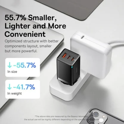 Baseus 65W GaN Charger Quick Charge 4.0 3.0 Type C PD USB Charger Portable QC4.0 3.0 Fast Charger For Laptop IPhone14 13 - Image 4