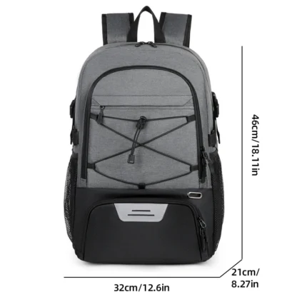 Sports Basketball Backpack Commuting Hiking Trekking Camping Bag Shoes Pocket Outdoor Travel Soccer Gym Football Schoolbag - Image 6