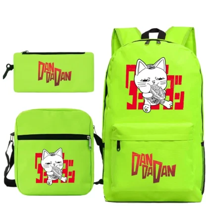 Students Anime Dandadan 3pcs Set Backpacks Outdoor Travel Funny Dandadan Okarun Design Pencil Case School Bags For Boys Girls - Image 17