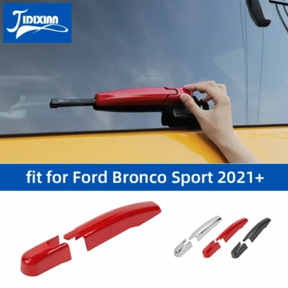 JIDIXIAN fit for Ford Bronco Sport 2021 2022 2023 2024 Car Rear Windshield Wiper Decoration Cover Exterior Accessories
