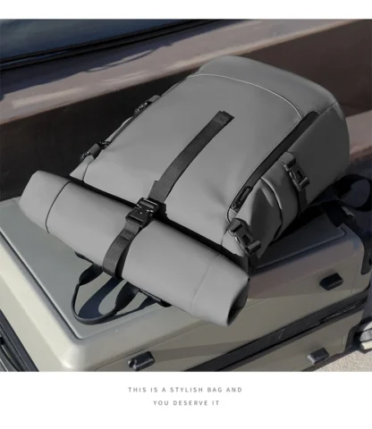 New Shoulder Bag Men's Senior Sense of Business Computer Outdoor Leisure Rolled Edge Travel Backpack Fashion Commuting - Image 17