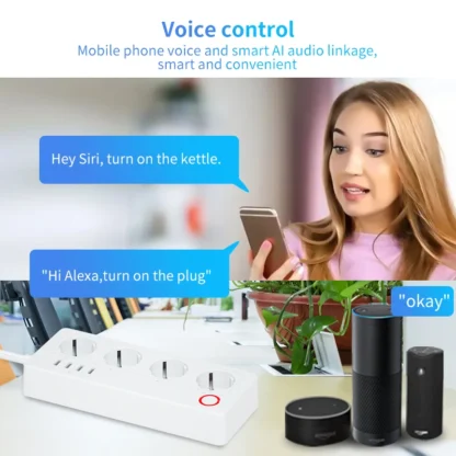 10A/16A wifi Power Strip Tuya Smart Plug Power Strip Extension Cord Smart Home EU Socket Work with Alexa - Image 6