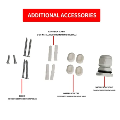 EU/TH/UK/UN/US Outdoor Power Socket Industrial Grade Waterproof IP66 Plastic Junction Box Panel Wall Mount Connector - Image 6