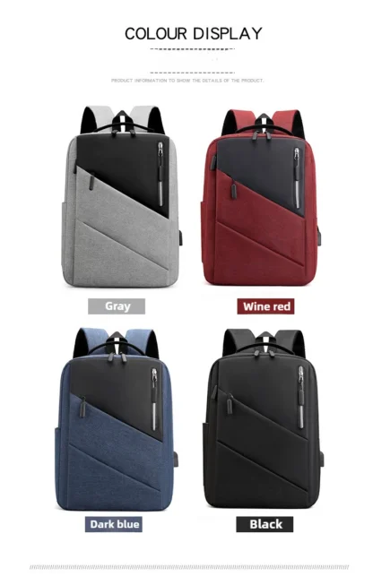 Mens Business Backpack Waterproof Laptop Bag Large Capacity Stylish Anti Theft Daypack for Work Office College Travel - Image 15