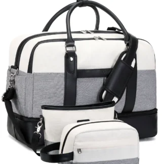 Large Capacity Travel Bag Handbag Tote Travel Bag Shoulder Weekend Bag with Shoe Compartment Breathable Travel Night Bags
