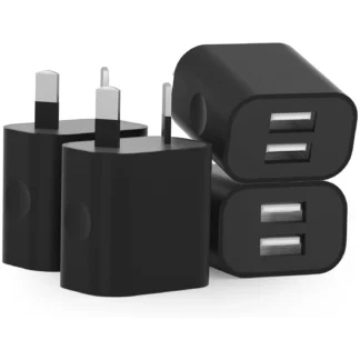 1/5/10pcs Dual USB Power Adapter AU Plug Wall Plug 5V Charger 2-Port Aus USB Plug 5V/2.1A Adapter For iPhone Pad For Samsung