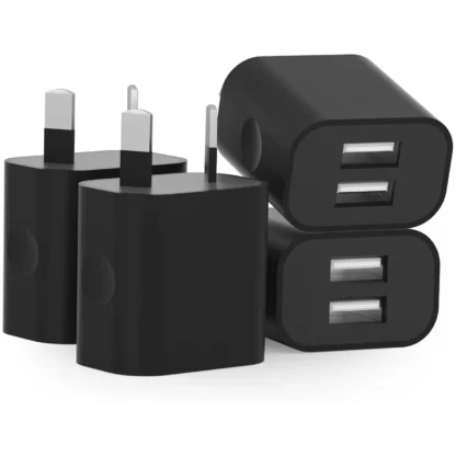 1/5/10pcs Dual USB Power Adapter AU Plug Wall Plug 5V Charger 2-Port Aus USB Plug 5V/2.1A Adapter For iPhone Pad For Samsung