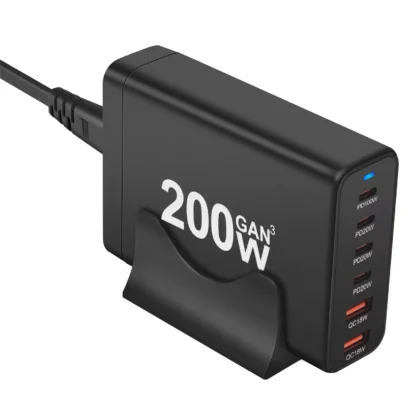 200W GaN Charger 6 Ports USB Type C PD Charger Station Quick Charge 3.0 USB Type C Quick Charger Mobile Phone USB Charger - Image 2