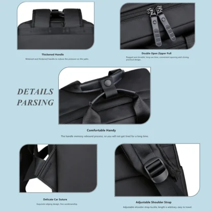 JEEP BULUO Trend Casual High Capacity Feature Backpack Computer New Men's Bag 15 inches Laptop Travel Nylon Bags For Man - Image 5