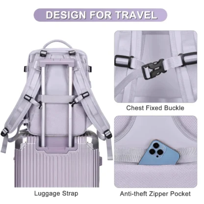 Buylor 40x25x20 Travel Backpack For Women Airplane Cabin Luggage Backpack Carry On 14inch Laptop Backpack Casual SchoolBackpack - Image 18