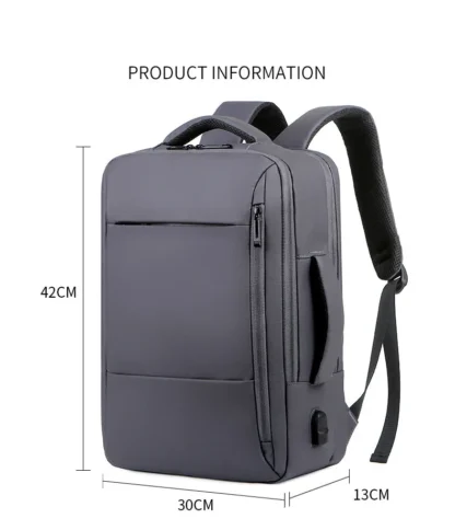 Men Large Capacity Backpack USB Charging Male Laptop Bagpack Waterproof Business Travel Back Pack Luggage Bag Mochila - Image 13