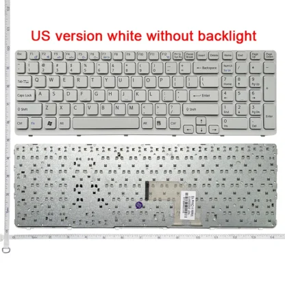 US/RU/UK New for SONY VAIO SVE 15 series SVE15111 SVE1511 SVE15 SVE15113 laptop Black Keyboard US version - Image 8
