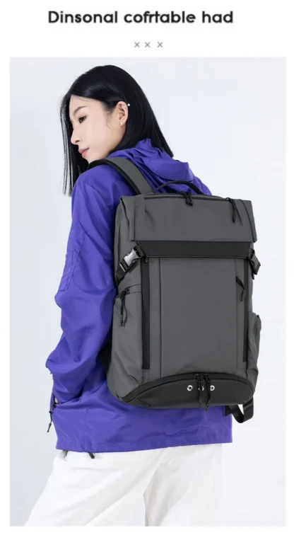 Business Backpack Shoes Pocket Men Outdoor Travel Duffel Short Trip Luggage Bag Commuting Laptop Computer College Schoolbag - Image 26