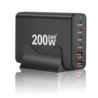 200W GaN Charger 6 Ports USB Type C PD Charger Station Quick Charge 3.0 USB Type C Quick Charger Mobile Phone USB Charger
