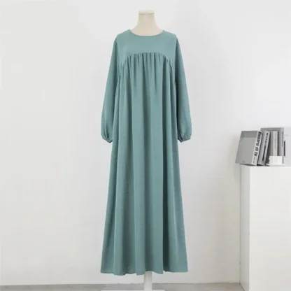 Spirng Autumn Full Sleeve Casual Plus Size Dress Women Loose Maxi Dresses Female Oversize Long Dresses Vestidoes Fit 120KG - Image 8
