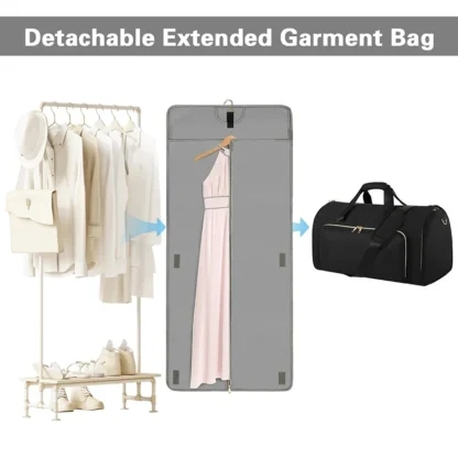 Convertible Travel Suit Bag Multifunctional Convertible Clothing Duffel Handbag Wear-Resistant Folding Backpack Hiking Rucksack - Image 3