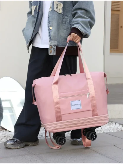 Travel bag, backpack large-capacity disassembly universal wheel storage bag, duffel bag portable multi-layer checked  with wheel - Image 43