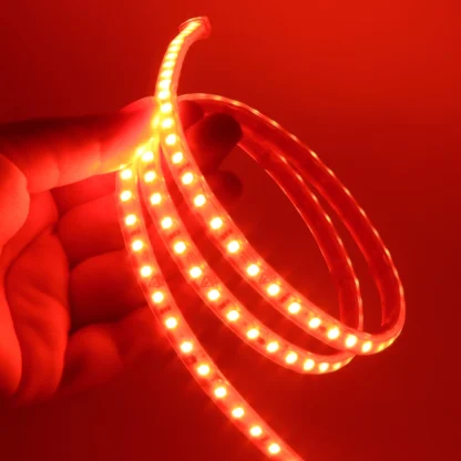 AC220V LED Strip Lights EU UK Plug SMD2835 120LEDs/m Waterproof Lamp With Adhesive Tape Warm/Natural/Cool White Red Blue Yellow - Image 22