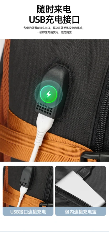 Outdoor backpack for travel, 50L waterproof camping backpack for women and men, backpack with shoe compartment - Image 22