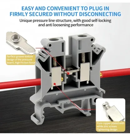 20/50/100Pcs UK - 2.5B Din Rail Terminal Block Electrical Conductor Universal Screw Connection Terminal Strip 2.5mm² - Image 20