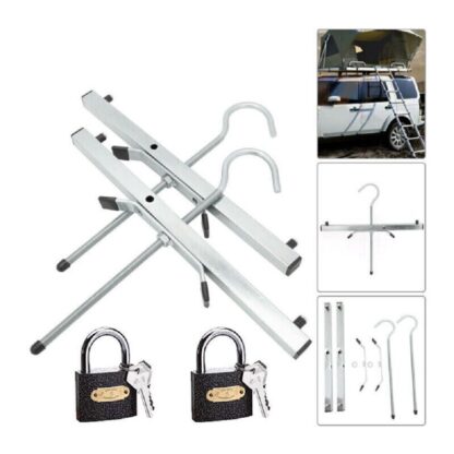 Universal Heavy Duty Ladder Roof Rack Clamp Clamps Lockable Free 2Locks Lockable