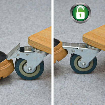 Transportrollen Set   Lenkrollen Bockrollen Vollgummi Schwerlastrollen - Image 4