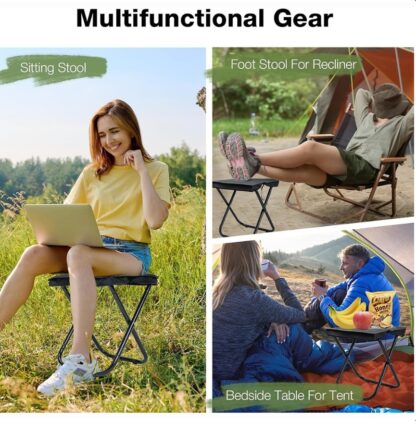 Folding Stool Camping Chair Seat Portable Mini Stool Outdoor Picnic Fishing BBQ - Image 4