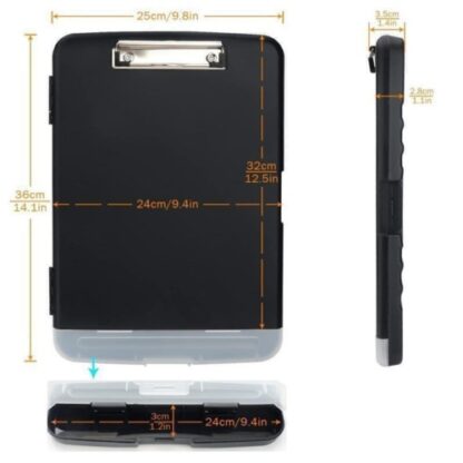 Clipboard With Storage Case Plastic A4 Clipboard Storage Box For School&office - Image 2