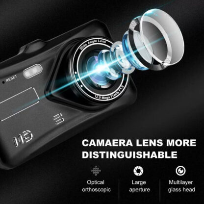 Dashcam Pro DUAL REAR Car Camera  Wide Angle 1080p With 32GB SD Card - Image 3