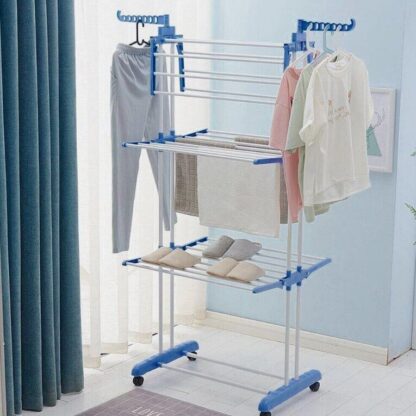 4 Tier Clothes Airer Dryer Rack Foldable Dry Rail Hanger Laundry Indoor Outdoor - Image 4