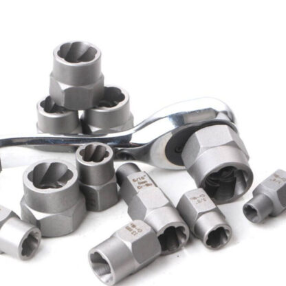 3-8 Locking Wheel Nut Remover Set Stud Bolt Impact Twist Socket Extractor Tool - Image 2