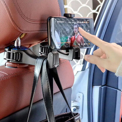 2X Car Seat Back Hooks Bag Storage Headrest Hook Hanger Phone Holder Bracket UK - Image 4