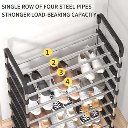 4TIER Shoe Rack Stand Heavy Duty Sturdy Storage Lightweight Compact Space Saving - Image 7