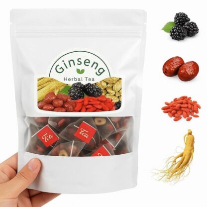 Ginseng Seven Treasures Tea Kidney Tea,  Traditional Chinese Herbal Tea, Natural Organic Kidney Cleanse Detox Tea For Women & Men, 7 Precious Ingredients Formula - Image 4