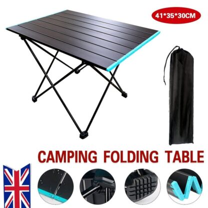 Folding Camping Table Light Weight Portable Aluminium Frame Outdoor Picnic Bag - Image 6