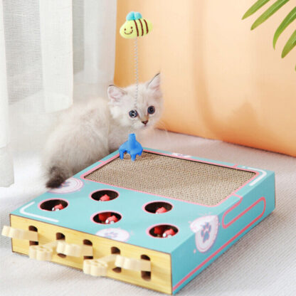 Cat Toy Whack-a-Mole Cat Scratching Board Toy Grinding Claw Rest Play Funny Cat - Image 4