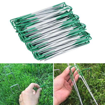 Weed Fabric Galvanised Staples Garden Turf Pins Securing Pegs U Artificial Grass - Image 7