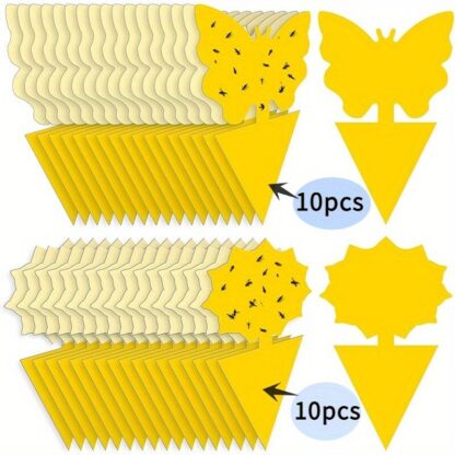20pcs Fruit Fly Traps Insects Bugs Catcher Sticky Waterproof Fungus Gnat Killer