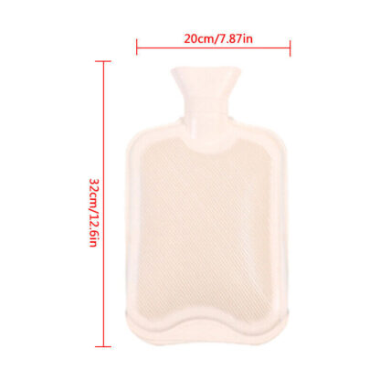 3 Pack 2L HOT WATER BOTTLE NATURAL RUBBER WARMER LARGE PAIN RELIEF HEAT ACHING - Image 7