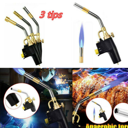 Propane Mapp Gas Blow Torch Welding Soldering Brazing Plumbers Tool 3 Tips GB - Image 3