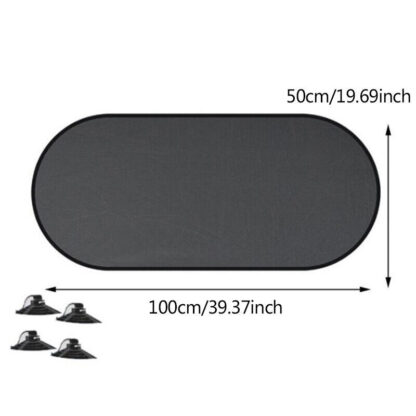 Rear Window Screen Sun Shade Mesh Cover Windshield Sun UV Visor Blocks Black