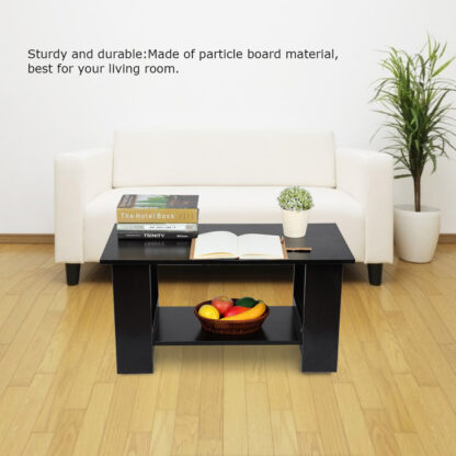 Multi Function Coffee Table Living Room Furniture Modern Design Livingroom Decor Black - Image 8