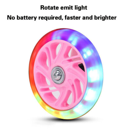 Blue Kids Scooter 3 Wheels Kids Kick Push Flashing Led Light Up Adjustable - Image 10