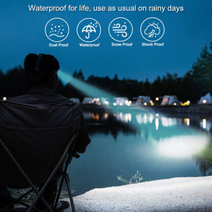 USB  LED Headlamp Rechargeable LED Lamp Headlight Head Torch Cable Light - Image 9